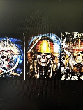 Pirate Skull & Cross Bones Holographic 3d lenticular 3 In 1 Poster 12”x16” NWOT
